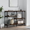 vidaXL Console Table Smoked oak Engineered wood, metal Narrow