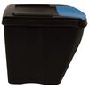 vidaXL Stackable Garbage Bin Boxes 3 pcs Anthracite 19.8 gal Polypropylene