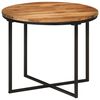 vidaXL Coffee Table 21.7"x21.7"x17.7" Solid Wood Acacia and Iron