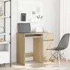vidaXL Desk Sonoma Oak Engineered Wood Compact Storage Desk