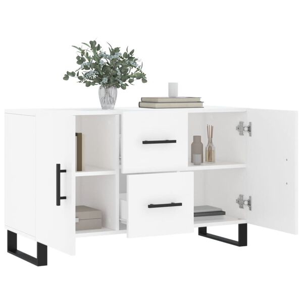 vidaXL Sideboard White Engineered wood, metal 39.4 in Sideboard