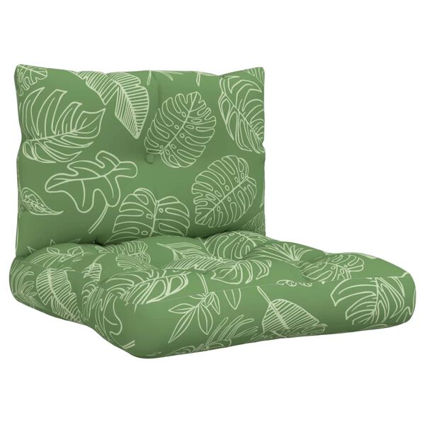 vidaXL Pallet Cushion Leaf Pattern Oxford fabric Standard