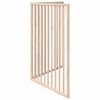 vidaXL Dog Gate Set of 2 Brown Solid Poplar wood 63 in long Foldable