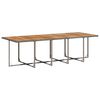 vidaXL Patio Dining Set Set of 10 Gray and brown