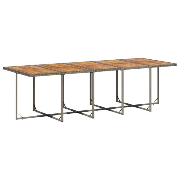 vidaXL Patio Dining Set Set of 10 Gray and brown