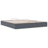 vidaXL Ottoman Bed Dark Grey Velvet, Metal, Plywood, Engineered Wood Full