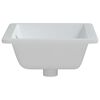 vidaXL Bathroom Sink White 18.3x13.8x7.1" Rectangular Ceramic