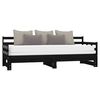 vidaXL Pull-out Day Bed Black Solid pine wood 2x