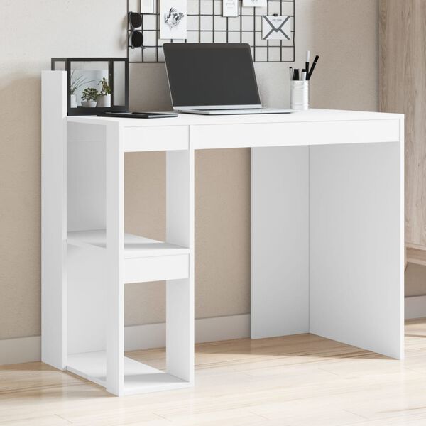 vidaXL Office Desk White Engineered wood Compact Office Desk