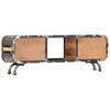 vidaXL TV Cabinet Natural Mango Wood Solid Mango Wood, Cast Iron Medium
