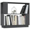 vidaXL Book Cabinet Grey Solid pine wood Medium Book Cabinet