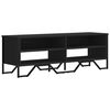 vidaXL TV Cabinet Black Engineered wood, Metal Medium TV Cabinet