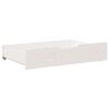vidaXL Under-bed Drawer White Solid Pine Wood 31.5 x 21.7 x 6.7 in
