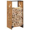 vidaXL Firewood Rack 15.7x11.8x31.5" Weathering Steel