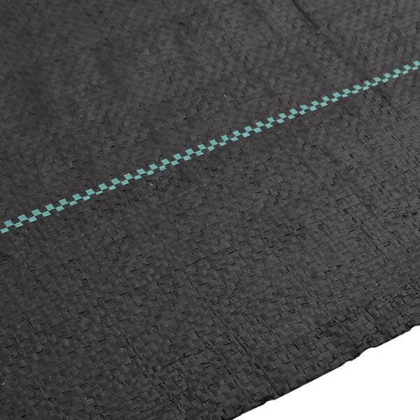 vidaXL Weed Membrane Black with green stripes Polypropylene 1 x 328.1 ft