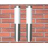vidaXL Outdoor Wall Light Stainless Steel and Frosted Glass