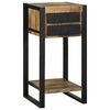 vidaXL End Table Brown 15.7"x15.7"x31.5" Solid rough mango wood