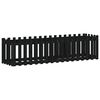 vidaXL Garden Raised Bed Black Solid pine wood Large Durable