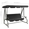 vidaXL Swing Bench Anthracite PVC-coated fabric, powder-coated steel
