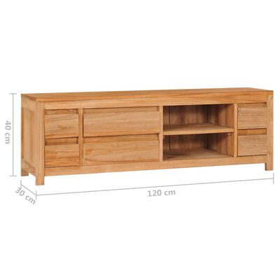 vidaXL TV Stand 47.2"x11.8"x15.7" Solid Wood Teak