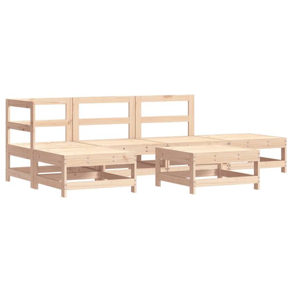 vidaXL Garden Lounge Set Beige Solid Pine Wood Large Modular
