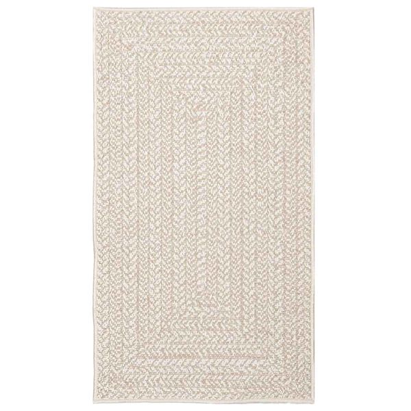 vidaXL Rug Cream Polypropylene (100% PP) 23.6 x 43.3 in Durable Rug