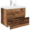 vidaXL Sink Cabinet With Basin Old wood and white