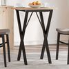 vidaXL Dining Table Leg Black Powder-coated steel Standard Durable