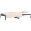 vidaXL Day Bed Gray Solid pine wood Twin Day Bed Rectangular Modern