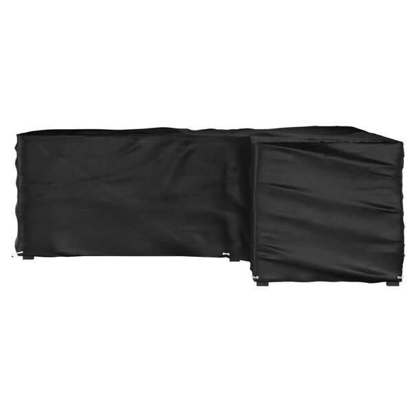 vidaXL Garden Furniture Cover Black Polyethylene, Aluminum Large