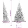 vidaXL Artificial Pre-lit Christmas Tree Silver 94.5" PET