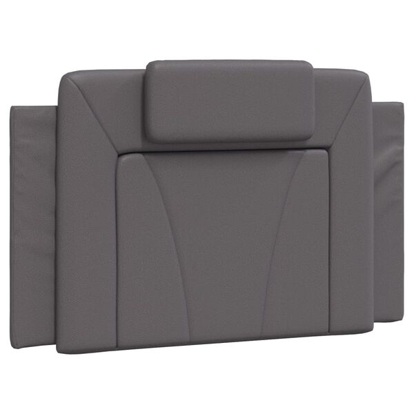 vidaXL Headboard Cushion Grey 75% PVC, 5% cotton, 20% polyester 31.5 in
