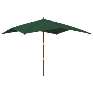 vidaXL Garden Parasol Green Polyester Fabric Large