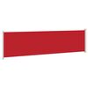 vidaXL Side Awning Red Polyester with PU coating, Powder-Coated Steel