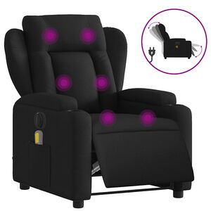 vidaXL Electric Massage Recliner Chair Black