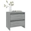 vidaXL Bedside Cabinet Grey Sonoma Engineered Wood Medium
