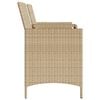 vidaXL Patio Sofa 2-Seater with Table and Stools Beige Poly Rattan