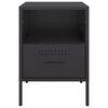 vidaXL Bedside Cabinet Black Cold-rolled Steel Small Adjustable Feet