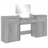 vidaXL Dressing Table Set Grey Sonoma Engineered Wood, Glass