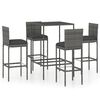 vidaXL Garden Bar Set Grey