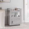 vidaXL Kitchen Trolley Grey Sonoma 23.6x17.7x31.5" Engineered Wood