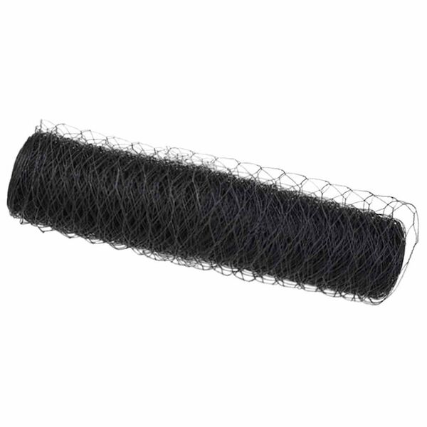 vidaXL Hexagon Fence Gray 0.5 x 50 m Steel