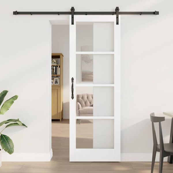 vidaXL Sliding Door ORKDAL White 28.94 x 83.07 in