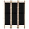 vidaXL Folding 3-Panel Room Divider 47.2" Bamboo and Canvas