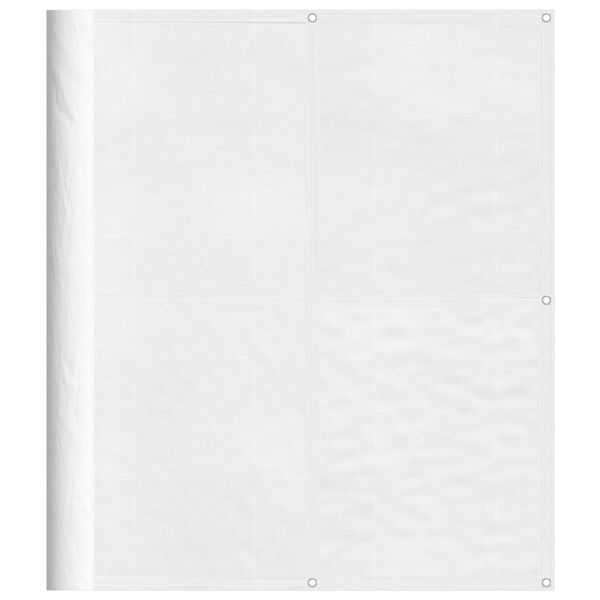 vidaXL Balcony Screen White 47.2x315.0" 100% Polyester Oxford