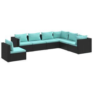 vidaXL Garden Lounge Set Black