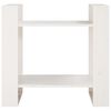 vidaXL Book Cabinet White Solid pine wood Compact Book Cabinet
