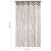 vidaXL Macrame Curtain Taupe 55.1x94.5" Cotton