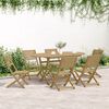 vidaXL Garden Chair Set of 6 Light brown Solid acacia wood