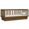 vidaXL Day Bed Honey brown Solid pine wood Small Single